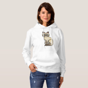 Pull À Capuche Chat Birman / Ragdoll au pelage tabby chocolat