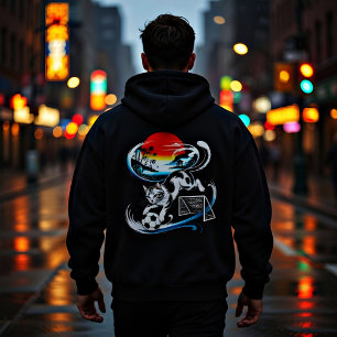 Pull À Capuche Chat de foot japonais légendaire - Cadeau streetwe