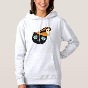 Pull À Capuche Chat noir aux yeux tristes et Casquette lunatique