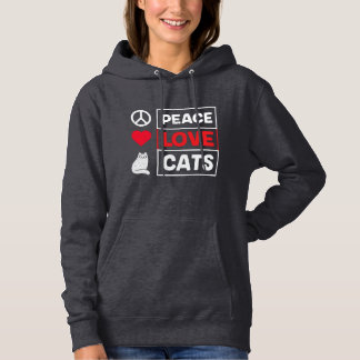 Pull À Capuche Chats Amoureux, chats miaulant