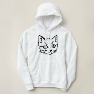 PULL À CAPUCHE CHEMISE À CAPUCHE VIDÉO KITTY CHAT PIXEL ART
