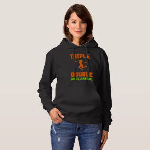 Pull À Capuche Chemise de basket-ball triple double femme