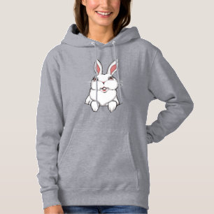 Pull À Capuche Chemise de lapin de Pâques pour femmes avec poche