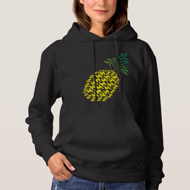 Pull À Capuche Chemise drôle d'ananas d'alpaga pour des amants de (Devant)