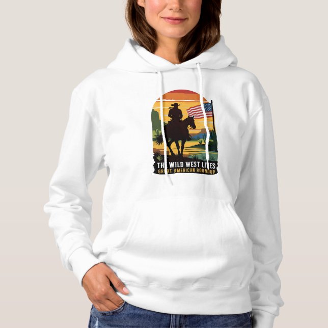 Pull À Capuche chemise femme américaine, chemise femme américaine (Devant)
