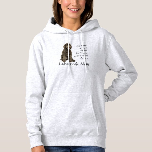 Pull À Capuche Chemise maman Labradoodle (Devant)