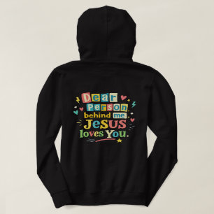 Pull À Capuche Cher personne derrière moi Jésus t'aime
