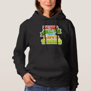 Pull À Capuche Chers parents Étiquette Vous êtes ça l'amour Ensei