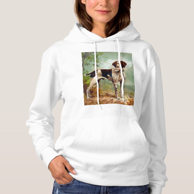 Pull À Capuche Chien de chasse avec oiseau dans la bouche (Devant)