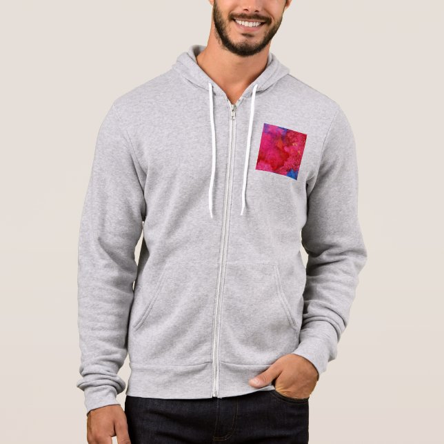 Pull À Capuche Chocking chaud rose néon Abstrait (Devant)