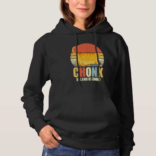 Pull À Capuche Chonker Fat Chat Chonky Mème (Devant)