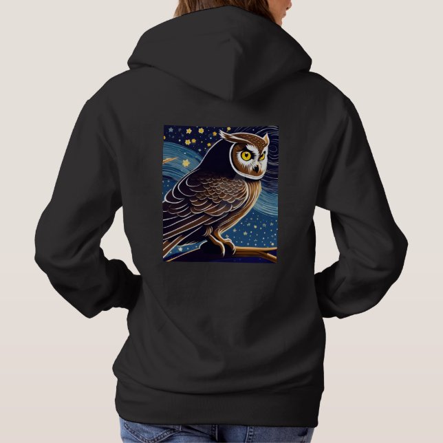 Pull À Capuche Chouette nocturne Xen (Dos)