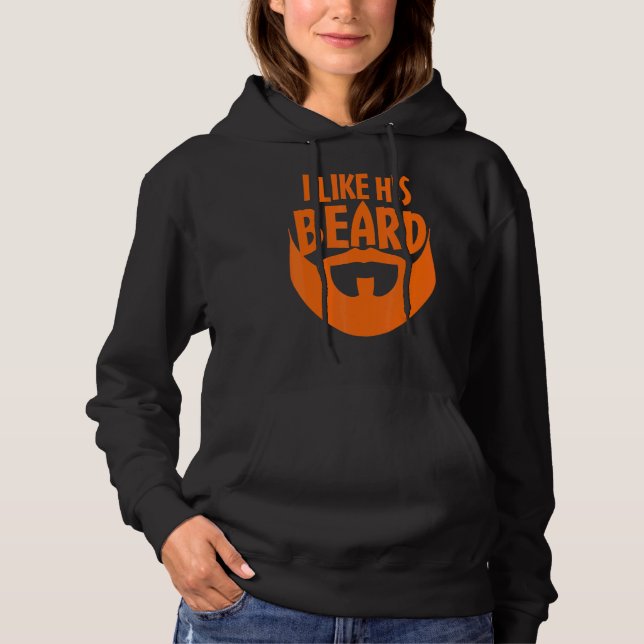 Pull À Capuche Citation de la barbe J'aime sa barbe 2 (Devant)