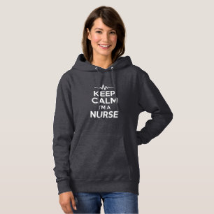 Pull À Capuche Citation Garder Son Calme Je Suis Infirmière