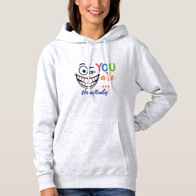 Pull À Capuche Citation Sarcasique Minimale (Devant)