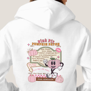 Pull À Capuche Citrouille Citrouille de patchs - Citrouille rose
