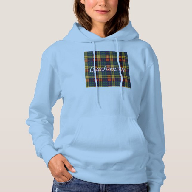Pull À Capuche Clan Buchanan Plaid Scottish tartan (Devant)