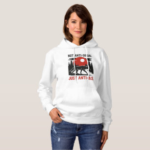 Pull À Capuche Code de Loup Solitaire – Pas Antisocial, Juste Con
