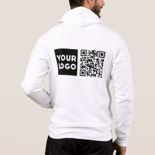 Pull À Capuche Code QR éditable & logo ou image de votre entrepri