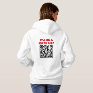 Pull À Capuche Code QR personnalisé – Veux-tu sortir/me marier Co