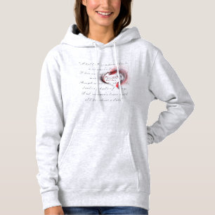Pull À Capuche Coeur métallique avec sonnet de Shakespeare 18
