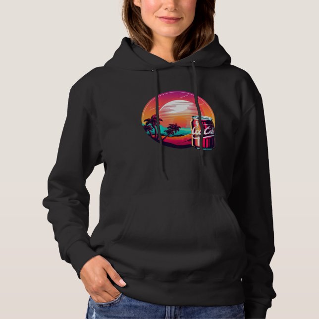 Pull À Capuche Cola Synthwave 80s Retrowave Aesthetic (Devant)