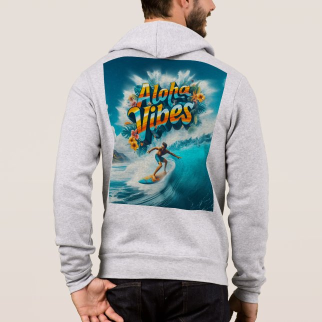 Pull À Capuche Collection Vagues & Envie de Voyager (Dos)