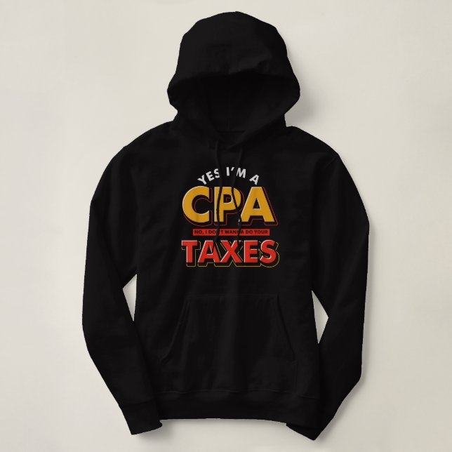 Pull À Capuche Comptabilité comptable publique certifiée des impô (Design devant)