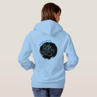 Pull À Capuche Conception d'amour de chat coupé