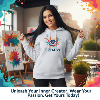 Pull À Capuche Conception d'art Splash au rythme créatif du cœur