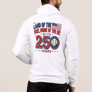 Pull À Capuche Conception de baseball USA Terre de liberté 250 an