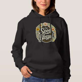 Pull À Capuche Conception florale chrétienne bénie basée sur la f