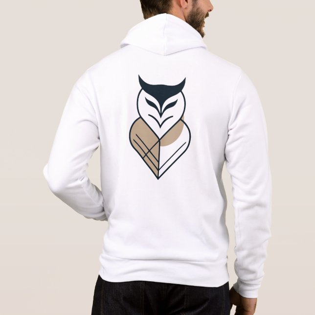 Pull À Capuche Conception géométrique du logo OWL (Dos)