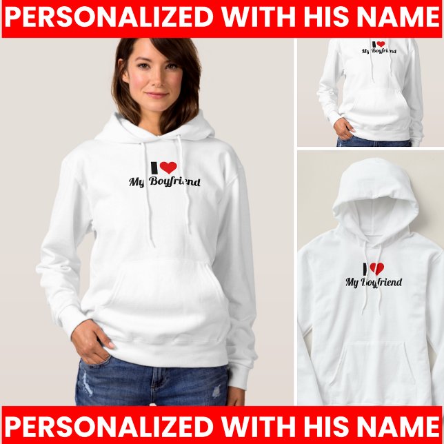 Pull À Capuche Conception J'aime Mon Petit Ami (I Love My BF I Love My Boyfriend I Love My BD hoodie)