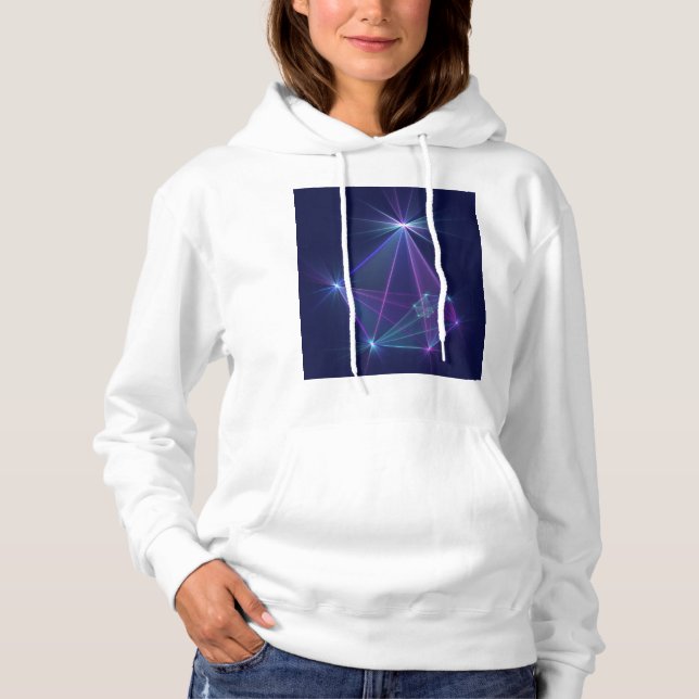 Pull À Capuche Constellation, Art Fractal Abstrait Fantastique (Devant)