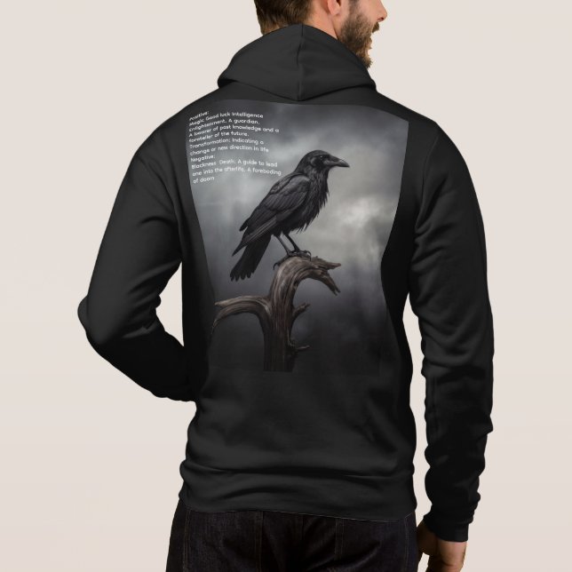Pull À Capuche Corbeau (Dos)