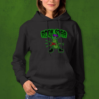 Pull À Capuche Cornichon Rock Star - Dessin Animé Drôle