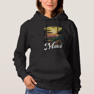 Pull À Capuche Coucher de soleil sur la plage d'Hawaï Océan Maui