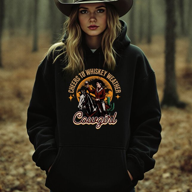 Pull À Capuche Cowgirl (Send a little western charm this holiday season with our Cowgirl Merry Christmas Hoodie!)