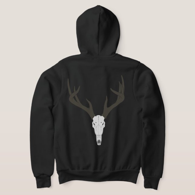 Pull À Capuche Crâne de cerf à queue blanche personnalisable (Couchage Retour)