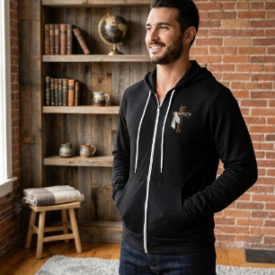 Pull À Capuche Croix de Pâques vintage personnalisée Il est ressu