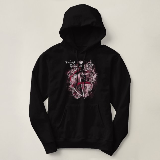 Pull À Capuche Crusader Knight Templier Guerrier De Dieu Combattr (Design devant)