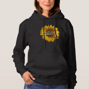 Pull À Capuche Cultiver l'empathie Rétro Tournesol désorganisé