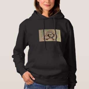 Pull À Capuche Cute Baby Sloth Aquarelle Amérique du Sud Faune