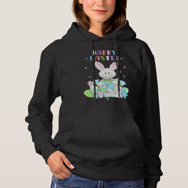 Pull À Capuche Cute Bunny Pastel Spring Eggs Hunt Rabbit Happy Ea (Devant)