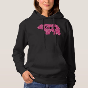 Pull À Capuche Cute Mama ours design mère cadeau jour cadeau noir