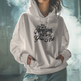 Pull À Capuche Cute ''Vous Êtes Extraordinaire Noir Sur La Typogr