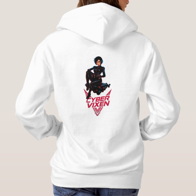 Pull À Capuche Cyber Vixen Gamer Girl Gaming Graphic - Video Game (Dos)