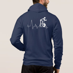 Pull À Capuche Cycle de rotation interne Heartbeat personnalisé P