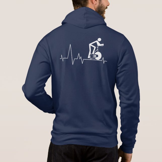Pull À Capuche Cycle de rotation interne Heartbeat personnalisé P (Dos)